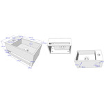 Wiesbaden Julia fontein links Solid surface 35 x 20 x 16cm | Mat wit Wiesbaden Wiesbaden Julia fontein links Solid surface 35 x 20 x 16cm | Mat wit