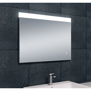 Wiesbaden Single spiegel rechthoek met LED, dimbaar en spiegelverwarming 80x60cm