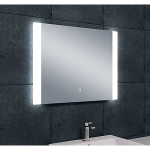 Wiesbaden Sunny spiegel rechthoek met LED, dimbaar en spiegelverwarming 80x60cm