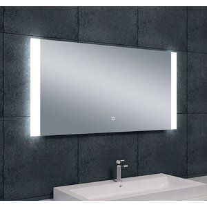 Wiesbaden Sunny spiegel rechthoek met LED, dimbaar en spiegelverwarming 120x60cm