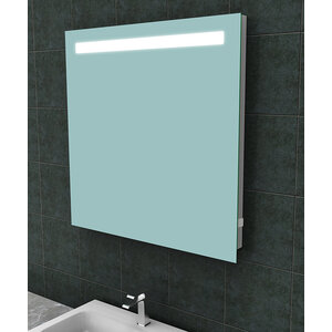 Wiesbaden Tigris spiegel vierkant met LED en stopcontact 80x80cm