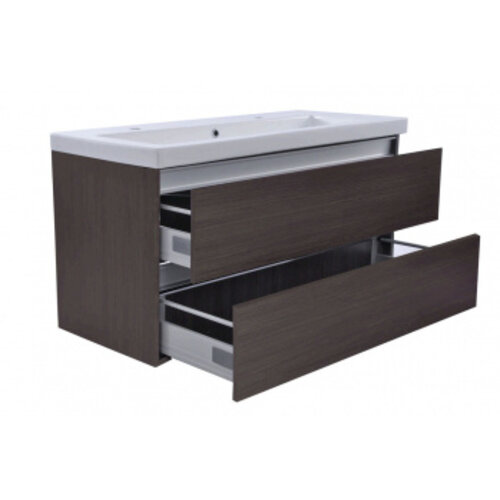 Wiesbaden Vision onderkast met 2 laden 100x46 | Houtnerf grijs Wiesbaden Wiesbaden Vision onderkast met 2 laden 100x46 | Houtnerf grijs