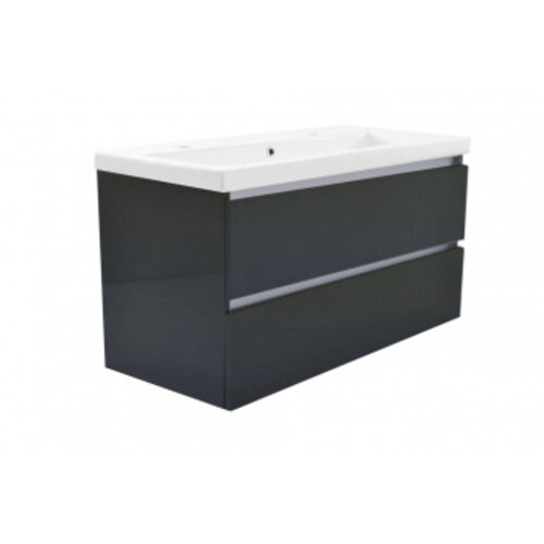 Wiesbaden Vision onderkast met 2 laden 100x46 | Hoogglans grijs Wiesbaden Wiesbaden Vision onderkast met 2 laden 100x46 | Hoogglans grijs