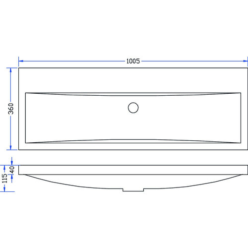 Wiesbaden Flag wastafel enkel zonder kraangat 100x36x4cm kunstmarmer | Glans wit Wiesbaden Wiesbaden Flag wastafel enkel zonder kraangat 100x36x4cm kunstmarmer | Glans wit