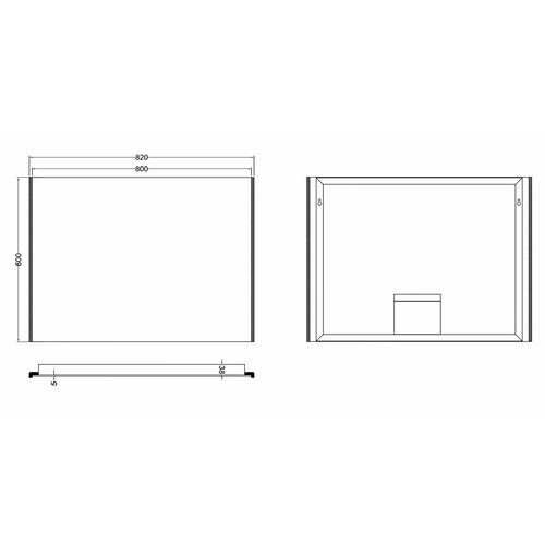 Wiesbaden Duo spiegel rechthoek met LED 82 x 60cm Wiesbaden Wiesbaden Duo spiegel rechthoek met LED 82 x 60cm