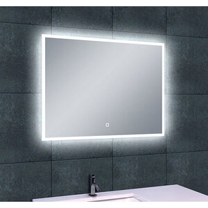 Wiesbaden Quatro spiegel rechthoek met LED dimbaar en spiegelverwarming 80x60cm