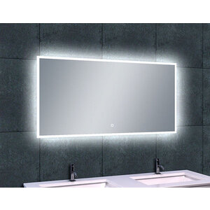 Wiesbaden Quatro spiegel rechthoek met LED dimbaar en spiegelverwarming 120x60cm