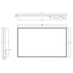 Wiesbaden Wiesbaden Quatro spiegel rechthoek met LED, dimbaar en spiegelverwarming 100 x 60cm