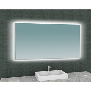 Wiesbaden Soul spiegel rechthoek met LED dimbaar en spiegelverwarming 140x80cm