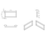 Wiesbaden Geborsteld stalen vierkante supportbeugel 46x22 Wiesbaden Wiesbaden Geborsteld stalen vierkante supportbeugel 46x22