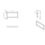 Wiesbaden | Mat zwart | e vierkante supportbeugel 40x14 Wiesbaden Wiesbaden | Mat zwart | e vierkante supportbeugel 40x14