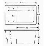 Xellanz Xellanz Marinella zitbad 103x65x52 wit