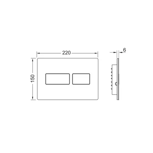 Tece Tece Bedieningsplaat Solid Mat Wit