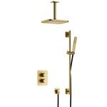 Hotbath Gal Regendoucheset IBS40A | Geborsteld Messing PVD | Staaf handdouche | 22cm Hoofddouche | Plafondbuis 15cm | Handdouche met glijstang HotBath Hotbath Gal Regendoucheset IBS40A | Geborsteld Messing PVD | Staaf handdouche | 22cm Hoofddouche | Plafondbuis 15cm | Handdouche met glijstang