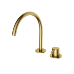 HotBath Cobber Wastafelmengkraan 2 gats Geborsteld Messing PVD CB023BBP HotBath HotBath Cobber Wastafelmengkraan 2 gats Geborsteld Messing PVD CB023BBP