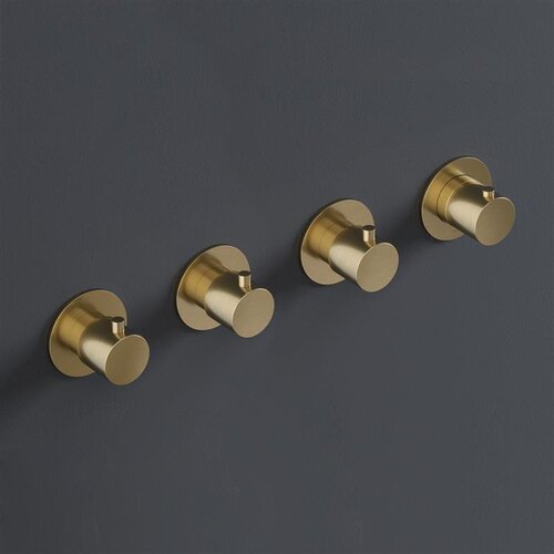 HotBath Cobber Afbouwdeel - Inbouw douche thermostaat met 3 stopkranen horizontaal en verticaal te monteren Verouderd Messing CB7070EXTAB HotBath HotBath Cobber Afbouwdeel - Inbouw douche thermostaat met 3 stopkranen horizontaal en verticaal te monteren Verouderd Messing CB7070EXTAB