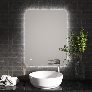 HotBath Gal Spiegel 80 x 60 cm inclusief indirecte verlichting en <br />
spiegelverwarming IP44 N.V.T. MG086