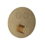 HotBath Cobber Afbouwdeel - Inbouwthermostaat met 2 pushbuttons Geborsteld Messing PB009EXTBB HotBath HotBath Cobber Afbouwdeel - Inbouwthermostaat met 2 pushbuttons Geborsteld Messing PB009EXTBB