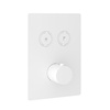 HotBath Cobber Afbouwdeel - Inbouwthermostaat met 2 pushbuttons Mat Wit PB009QEXTWH