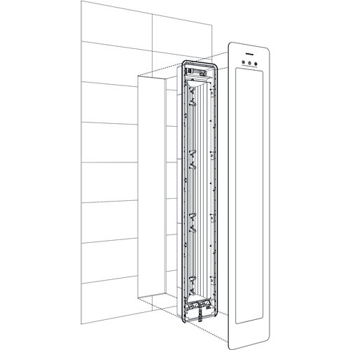 Sunshower Sunshower Round Medium Plus infrarood en UV inbouw/opbouw 140x33x12cm White