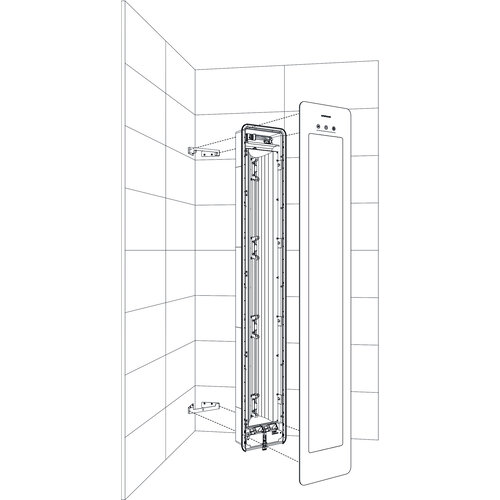 Sunshower Sunshower Round Medium Plus infrarood en UV inbouw/opbouw 140x33x12cm White