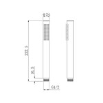 Regn losse staafhanddouche 22,2 cm, geborsteld koper - 15019RG Regn Regn losse staafhanddouche 22,2 cm, geborsteld koper - 15019RG