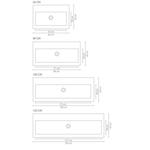 INK INK Dock wastafel | Grijs | 60cm | 0 kraangaten