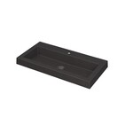 INK INK Dock wastafel | Zwart | 80cm | 1 kraangat