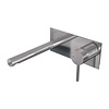 Brauer Chrome Carving inbouw wastafelmengkraan | Chroom | Rechte uitloop | Achterplaat | Lang smal | Rechts