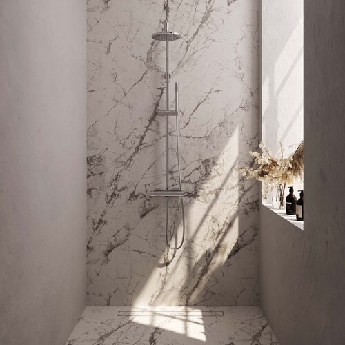 BRAUER Chrome Edition opbouw thermostatische regendouche met 20 cm douchekop en staaf handdouche en doucheslang chroom | Chroom | 20cm | Staafmodel Brauer BRAUER Chrome Edition opbouw thermostatische regendouche met 20 cm douchekop en staaf handdouche en doucheslang chroom | Chroom | 20cm | Staafmodel