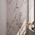 Brauer Chrome Carving Regendoucheset inbouw | Chroom | Staafhanddouche | 20 cm | Gebogen wandarm | Ja Brauer Brauer Chrome Carving Regendoucheset inbouw | Chroom | Staafhanddouche | 20 cm | Gebogen wandarm | Ja