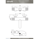 BRAUER Copper Carving opbouw baddouche thermostaatkraan met glijstang en staaf handdouche en doucheslang koper geborsteld PVD | Geborsteld koper PVD | Staafmodel Brauer BRAUER Copper Carving opbouw baddouche thermostaatkraan met glijstang en staaf handdouche en doucheslang koper geborsteld PVD | Geborsteld koper PVD | Staafmodel