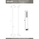 BRAUER Copper Carving opbouw baddouche thermostaatkraan met glijstang en staaf handdouche en doucheslang koper geborsteld PVD | Geborsteld koper PVD | Staafmodel Brauer BRAUER Copper Carving opbouw baddouche thermostaatkraan met glijstang en staaf handdouche en doucheslang koper geborsteld PVD | Geborsteld koper PVD | Staafmodel