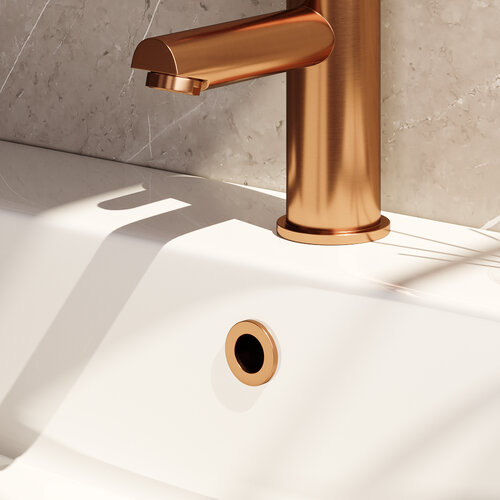 BRAUER Overloopring koper geborsteld PVD | Koper Brauer BRAUER Overloopring koper geborsteld PVD | Koper