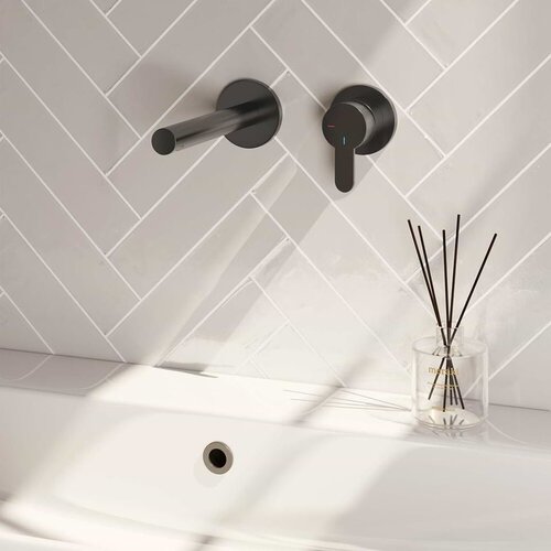 Brauer Gunmetal Edition inbouw wastafelmengkraan | Geborsteld gunmetal PVD | Rechte uitloop | Rozetten | Smal plat | Rechts Brauer Brauer Gunmetal Edition inbouw wastafelmengkraan | Geborsteld gunmetal PVD | Rechte uitloop | Rozetten | Smal plat | Rechts