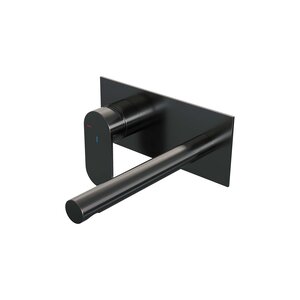 Brauer Brauer Gunmetal Edition inbouw wastafelmengkraan | Geborsteld gunmetal PVD | Rechte uitloop | Achterplaat | Breed plat | Links Brauer Gunmetal Edition inbouw wastafelmengkraan | Geborsteld gunmetal PVD | Rechte uitloop | Achterplaat | Breed plat | Links