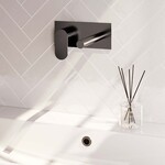 Brauer Gunmetal Edition inbouw wastafelmengkraan | Geborsteld gunmetal PVD | Rechte uitloop | Achterplaat | Breed plat | Links Brauer Brauer Gunmetal Edition inbouw wastafelmengkraan | Geborsteld gunmetal PVD | Rechte uitloop | Achterplaat | Breed plat | Links