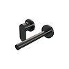 Brauer Gunmetal Edition inbouw wastafelmengkraan | Geborsteld Gunmetal PVD | Rechte uitloop | Rozetten | Breed plat | Links