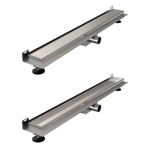 Brauer douchegoot | Geborsteld nikkel | 50cm Brauer Brauer douchegoot | Geborsteld nikkel | 50cm