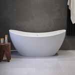 Solidline Geona vrijstaand bad 168x76cm Wit Solidline Solidline Geona vrijstaand bad 168x76cm Wit