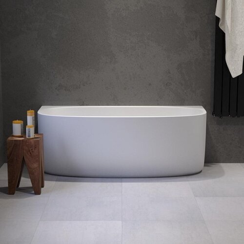 Solidline Arona back to wall bad | 160 cm | Mat Wit Solidline Solidline Arona back to wall bad | 160 cm | Mat Wit