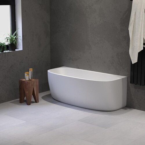 Solidline Arona back to wall bad | 160 cm | Mat Wit Solidline Solidline Arona back to wall bad | 160 cm | Mat Wit