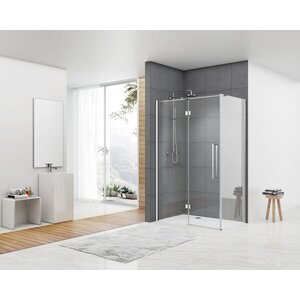 Van Rijn Products ST05 Wand voor hoekcabine 1170-1190x200 | Helder glas | clear glas 8mm, chroom, Combineren met deur naar keuze.