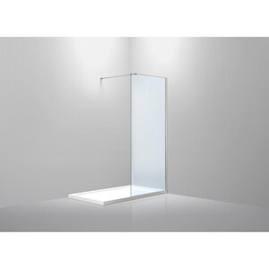 Van Rijn Products ST01 | Inloopdouche | 30x200cm Veiligheidsglas Helder 8mm anti-kalk zonder stabilisatiestang muurprofiel chroom