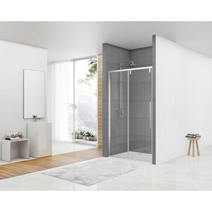 Van Rijn Products ST06 Softclose schuifdeur met 8mm helder glas 138x200cm inclusief greep chroom