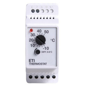 Magnum eti 1551 rail thermostaat 10 plus 50 c. 10a 230v