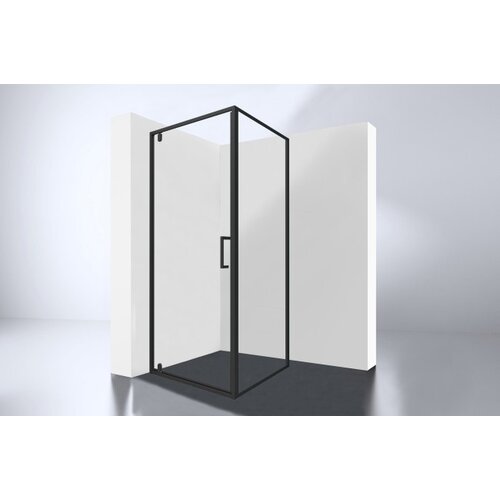 Best-design hoek cabine zwart "baron-h-90" met 1 swing swing deur 90x90x200cm nano glas 8 mm