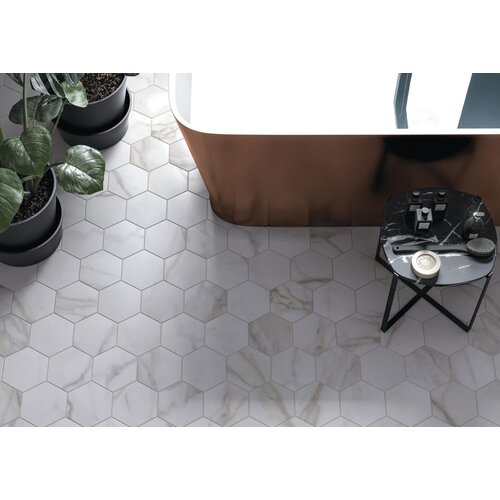 Cifre Cerámica Hexagon Diamond Gold Mat 15x17