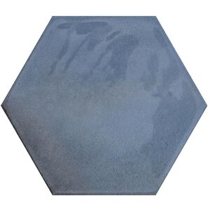 Hexagon Moon Blue glans 16x18