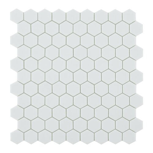 By Goof By Goof mozaiek hexagon white 3,5x3,5cm